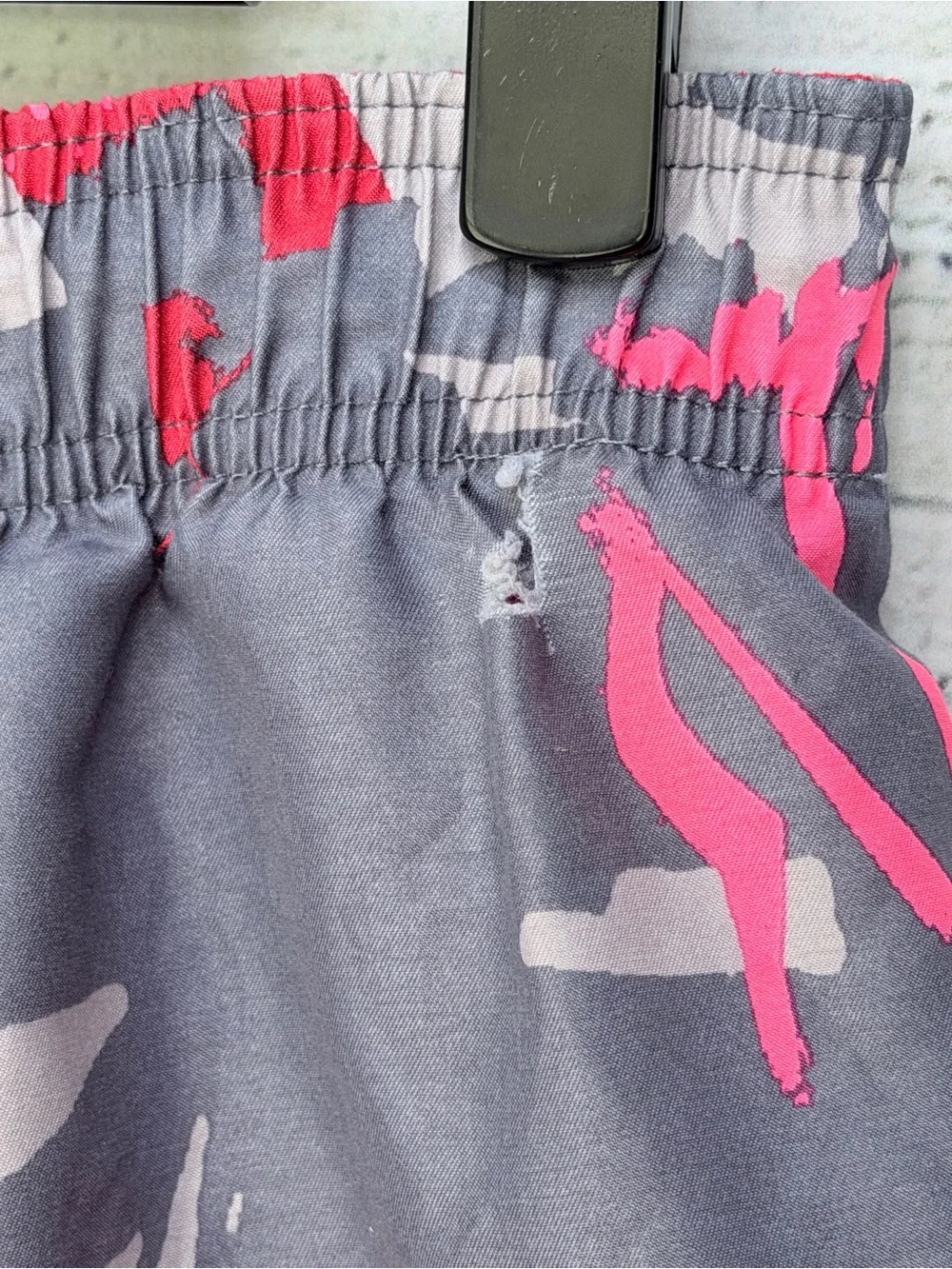 Nike Gray & Pink Abstract Hybrid Shorts